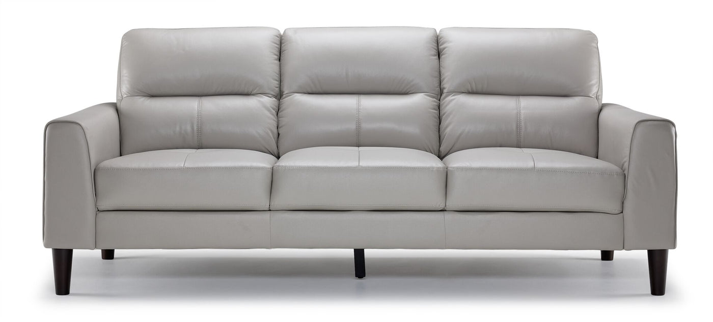 Verissimo Leather Sofa - Silver