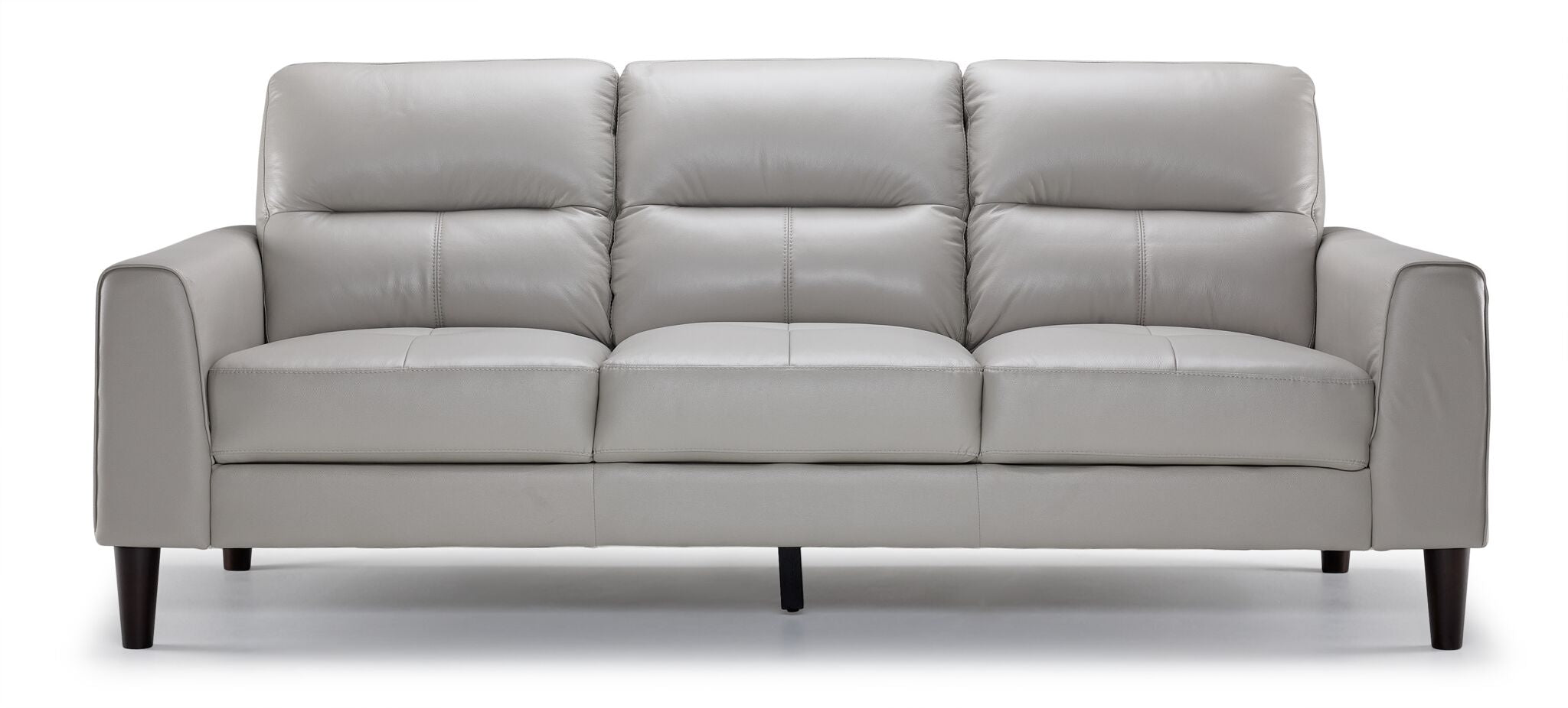 Verissimo Leather Sofa - Silver