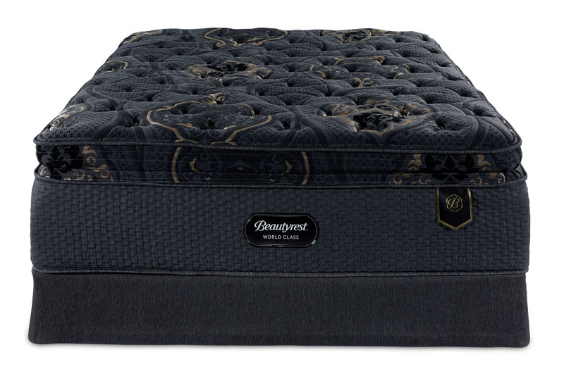 Beautyrest World Class Viscount Plush King Mattress and Split Boxspring