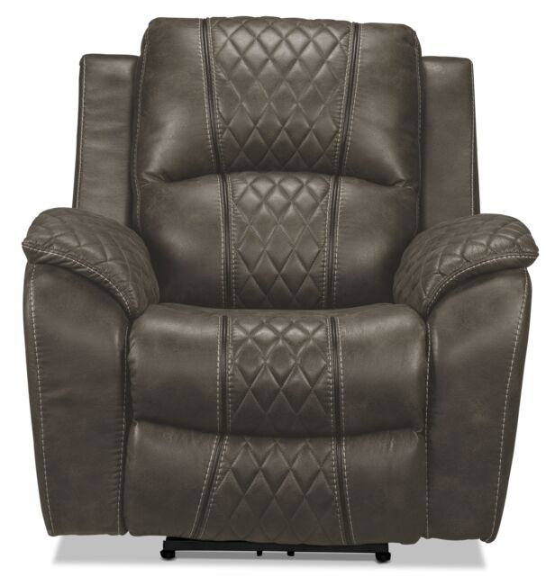 Wesley Dual Power Recliner - Granite