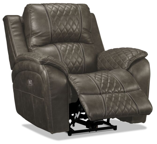 Wesley Dual Power Recliner - Granite