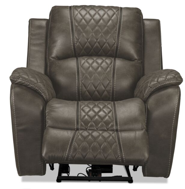Wesley Dual Power Recliner - Granite