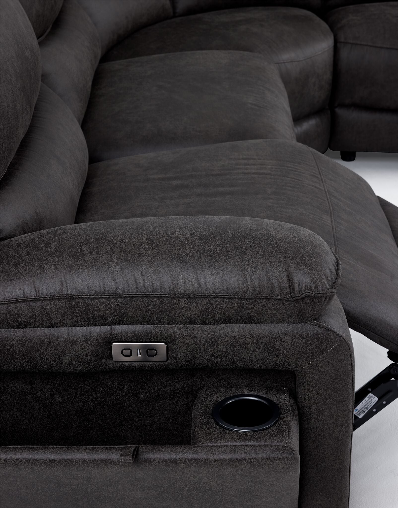 Weston 5-Piece Power Reclining Sectional - Granite