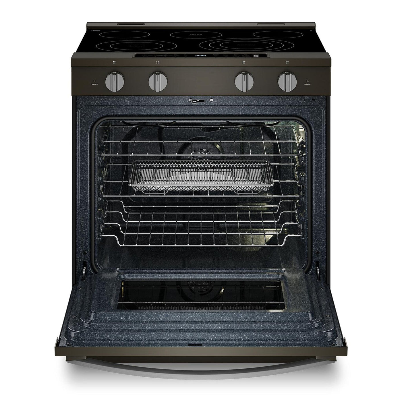 Whirlpool Black-on-Stainless Slide-In Electric Range (5.3 Cu.Ft.) - YWSES7530RV