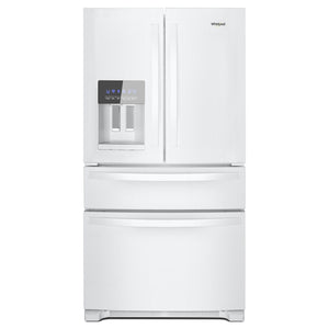 Whirlpool 35.75" 24.5 Cu. Ft. White French Door Refrigerator - WRMF3636RW