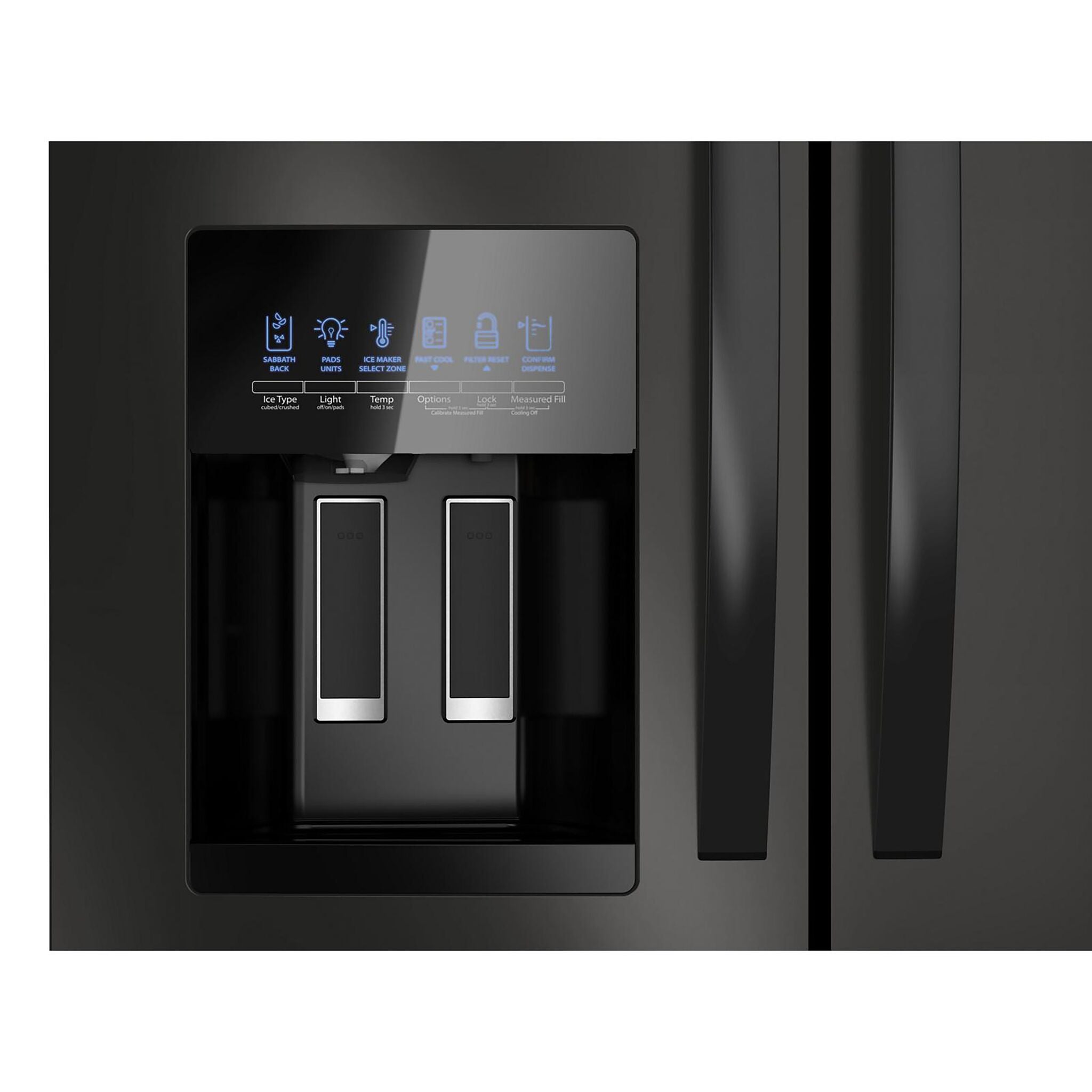 Whirlpool 35.75" 24.5 Cu. Ft. Black French Door Refrigerator - WRMF3636RB