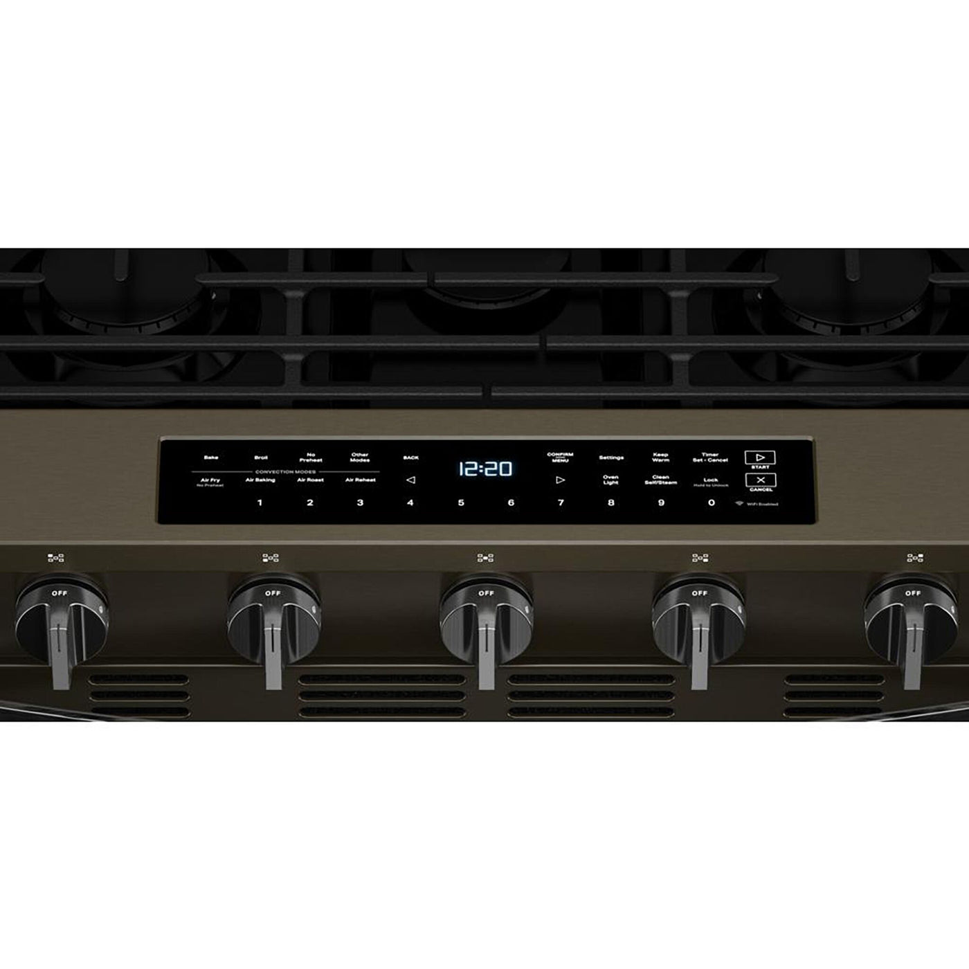 Whirlpool Black-on-Stainless Slide-In Gas Range (5 Cu.Ft.)- WSGS7530RV