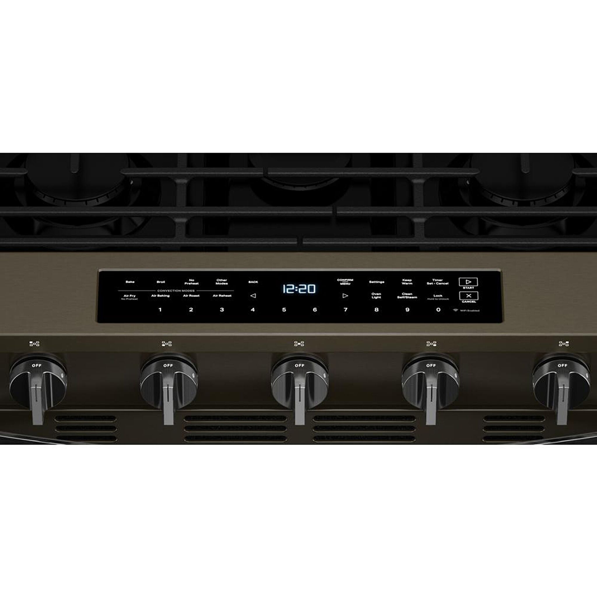 Whirlpool Black-on-Stainless Slide-In Gas Range (5 Cu.Ft.)- WSGS7530RV