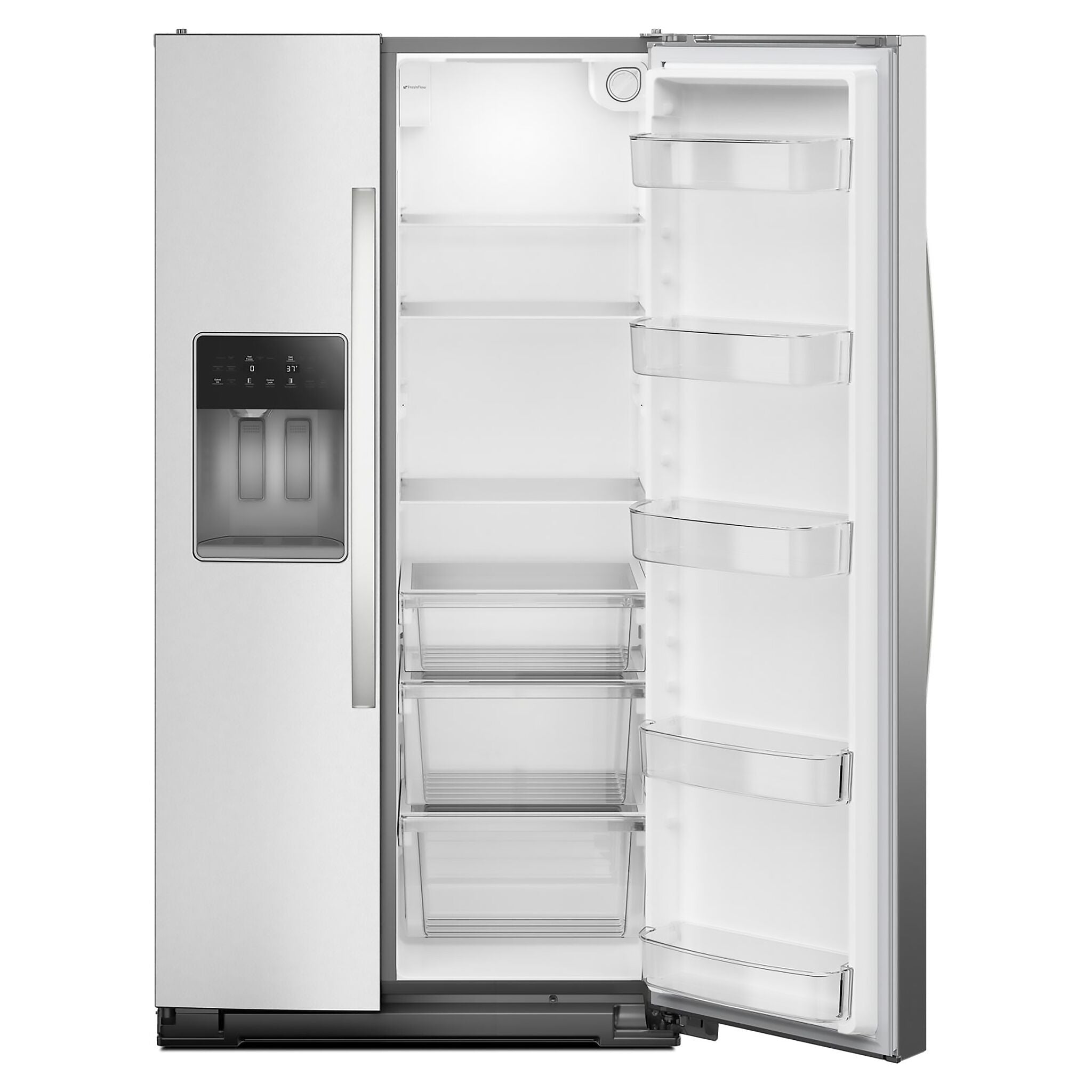 Whirlpool 36" 28.7 Cu. Ft. Fingerprint Resistant Stainless Steel Side-by-Side Refrigerator - WRSF5536RZ