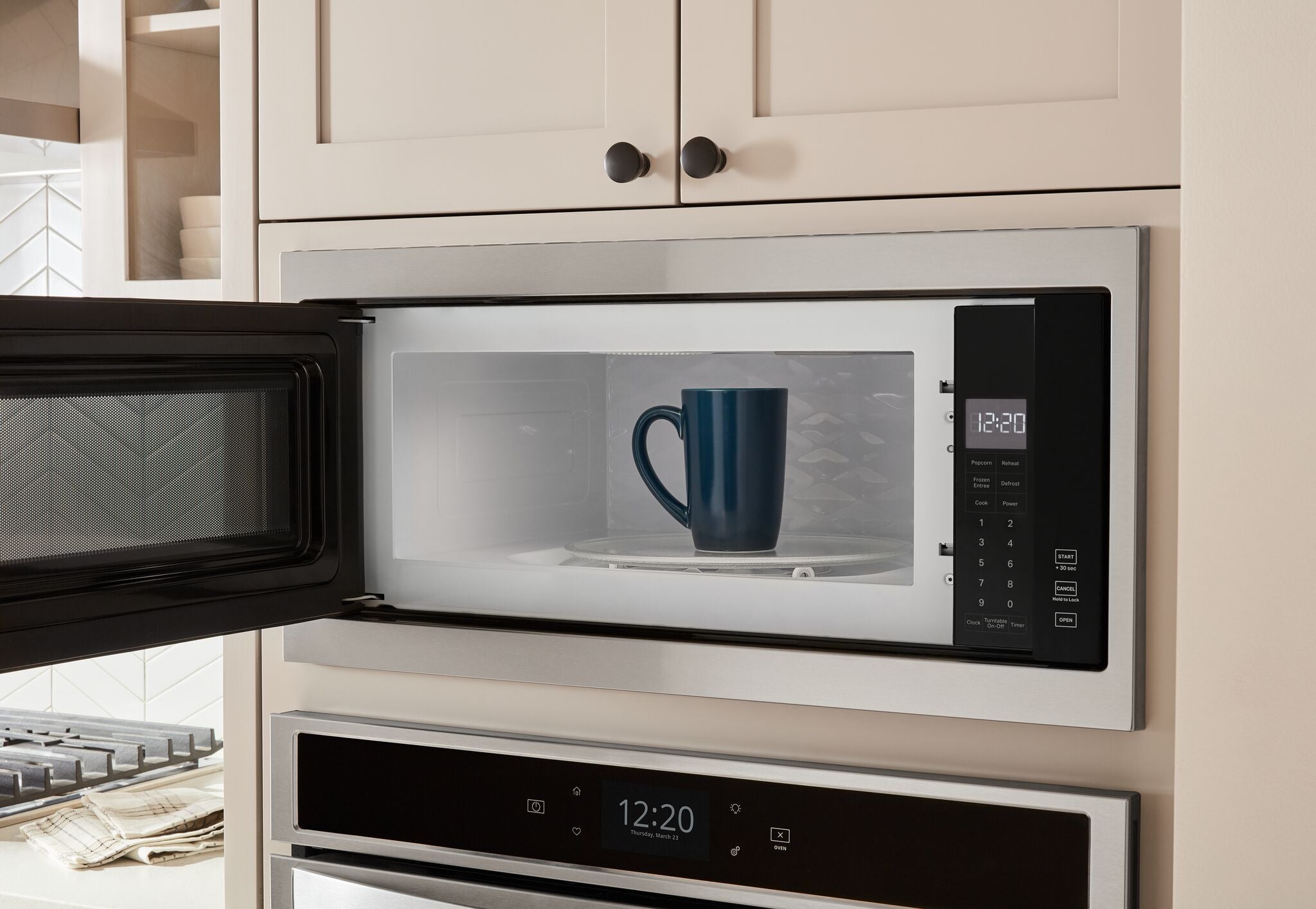 Whirlpool Stainless Steel Built-In Microwave with Slim Trim Kit (1.10 Cu Ft) - YWMT50011KS