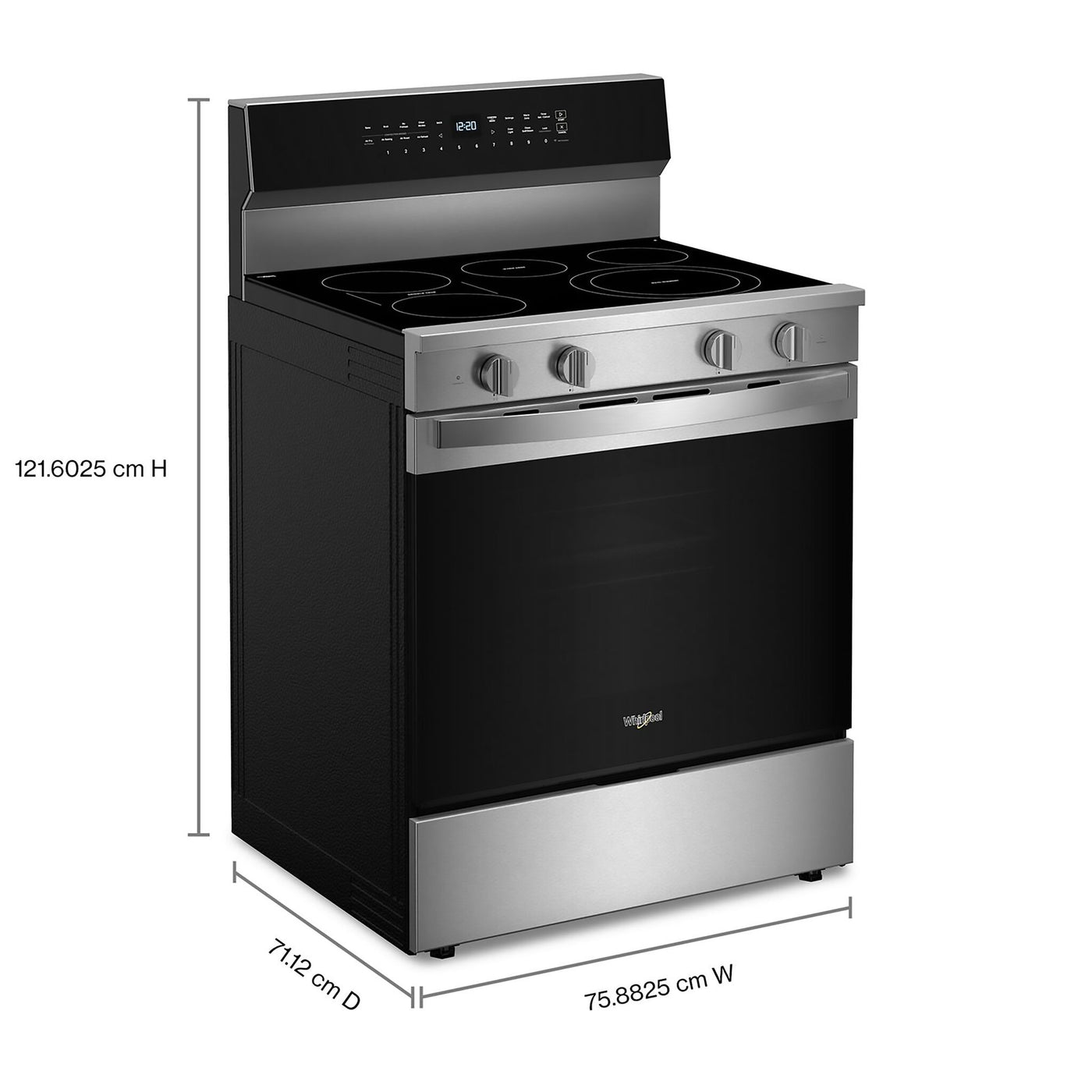 Whirlpool Fingerprint Resistant Stainless Steel Freestanding Electric Convection Range (5.3 cu.ft.) - YWFES7030SZ