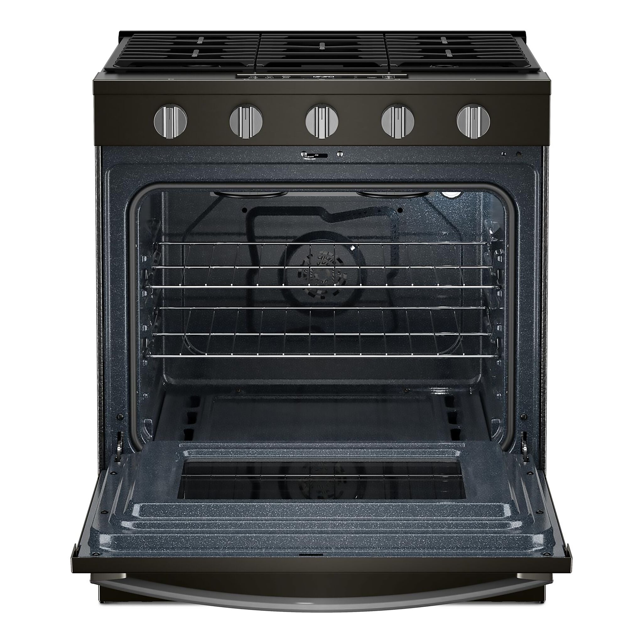 Whirlpool Black-on-Stainless Slide-In Gas Convection Range (5 cu.ft.) - WSGS5030SV