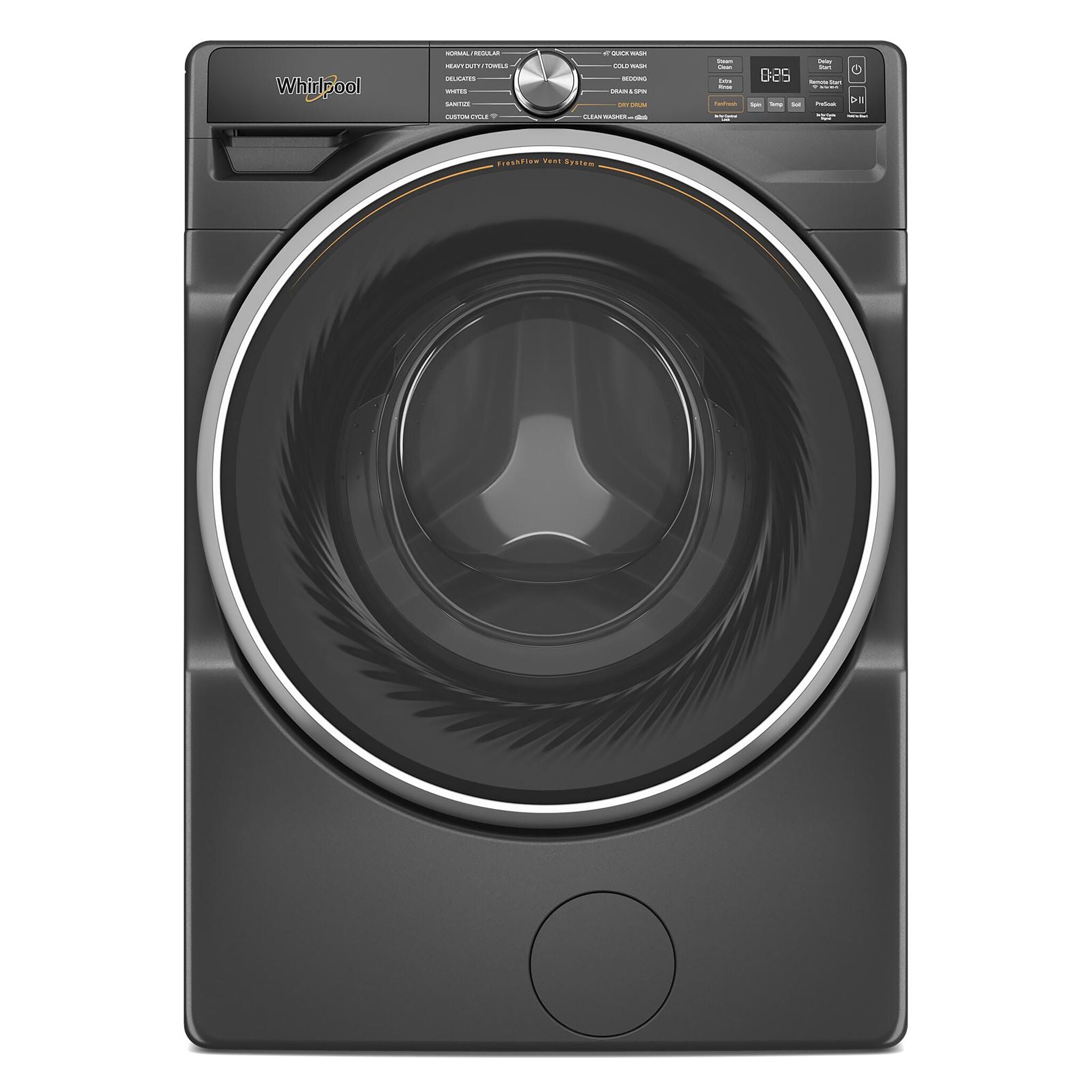 Whirlpool Volcano Black Front-Load Washer with FreshFlow™ Vent System (5.2 Cu.Ft.) - WFW5720RU