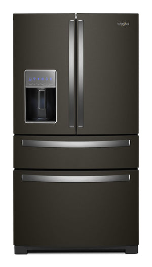 Whirlpool 33" 26.2 Cu. Ft. Black Stainless French Door Refrigerator - WRMF7736PV
