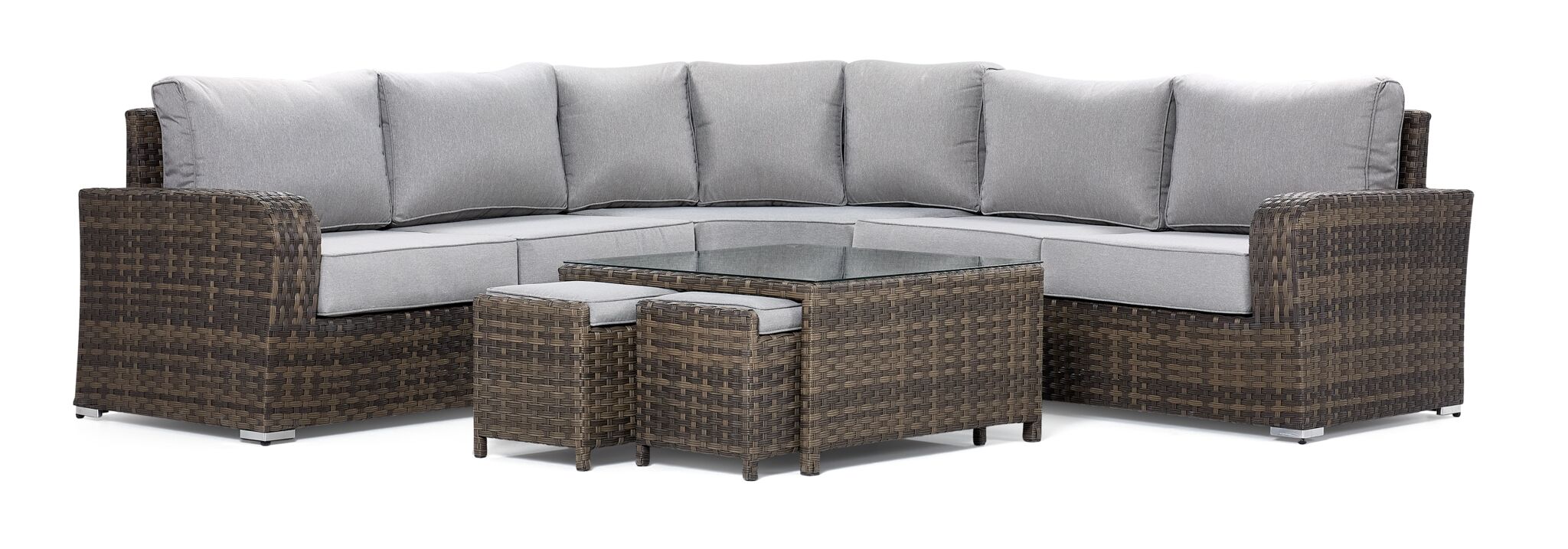 Whispering Pine 3 - Piece Outdoor Sectional - Dark Grey