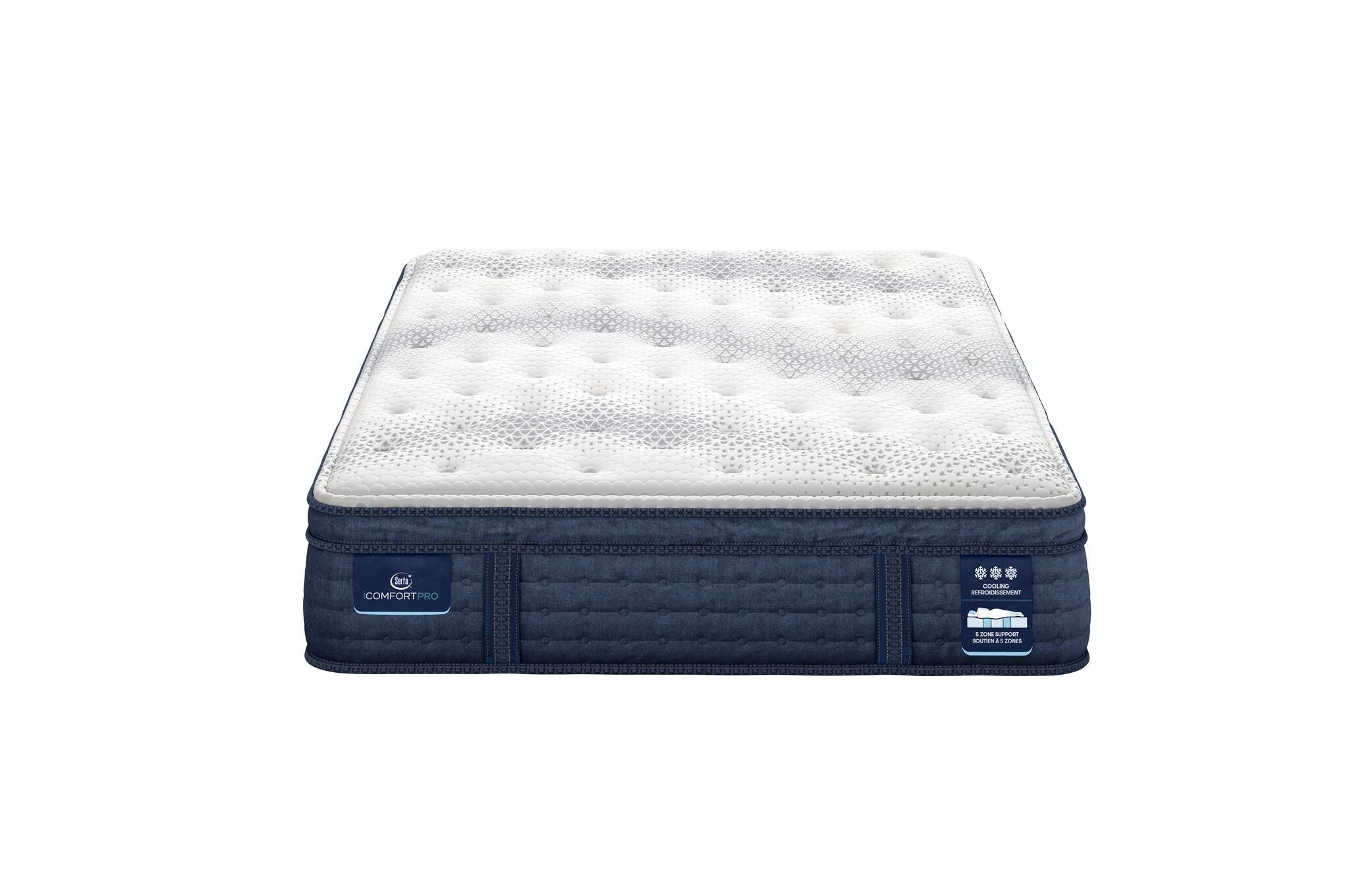 Serta iComfort PRO Whitby Plush Queen Mattress and Low Profile Boxspring Set