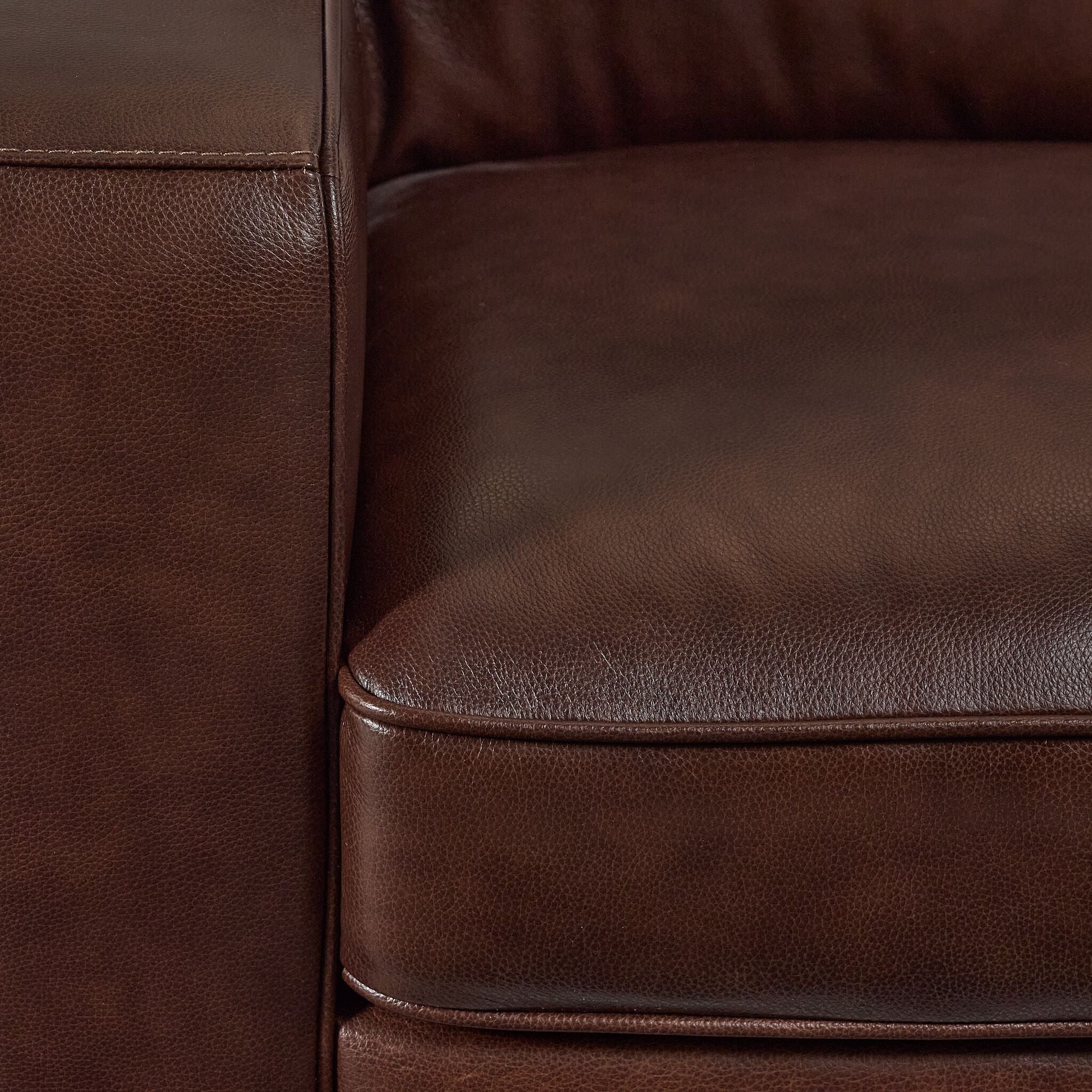 Wilmington Leather Sofa - Dark Brown