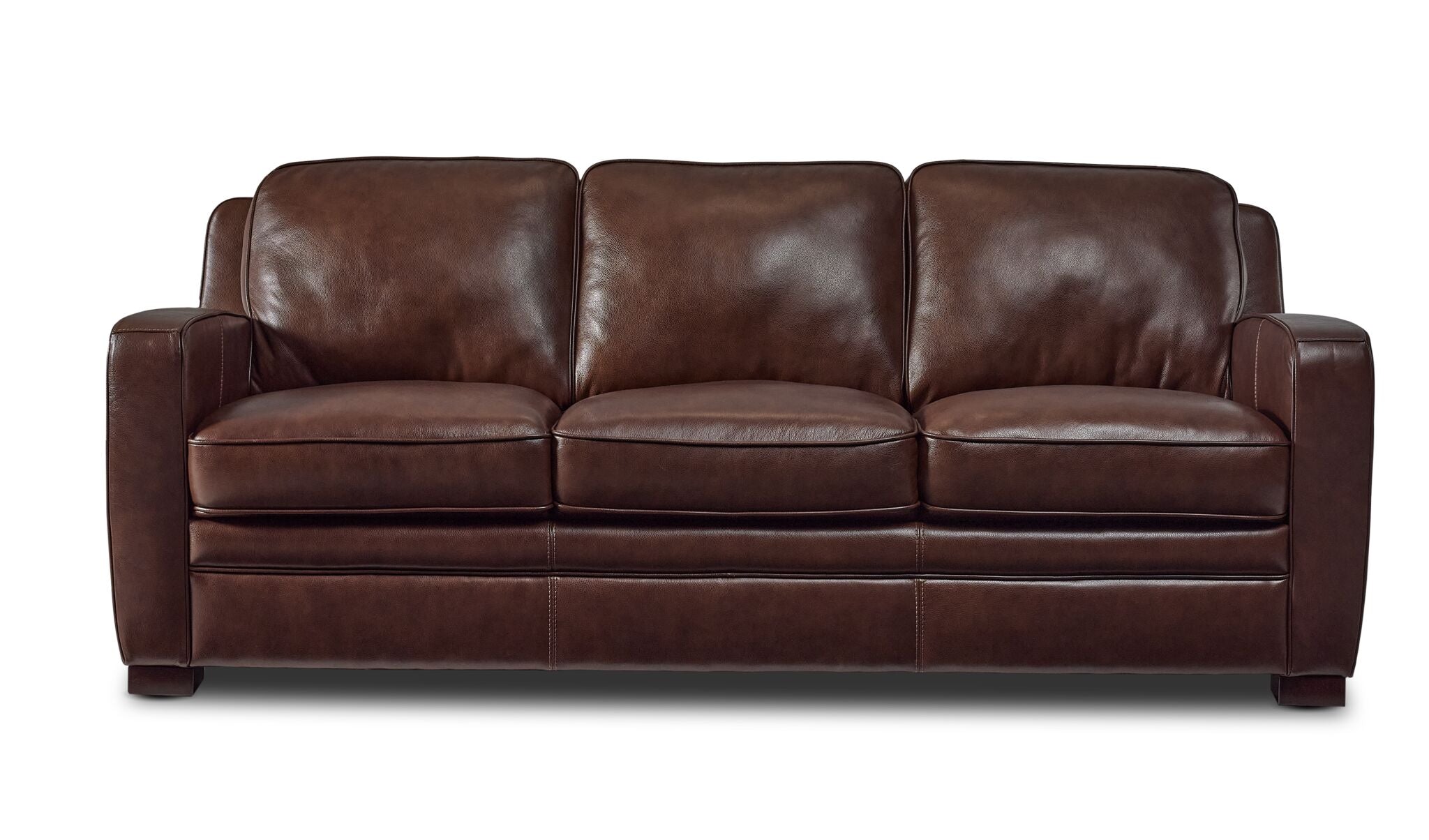 Wilmington Leather Sofa - Dark Brown