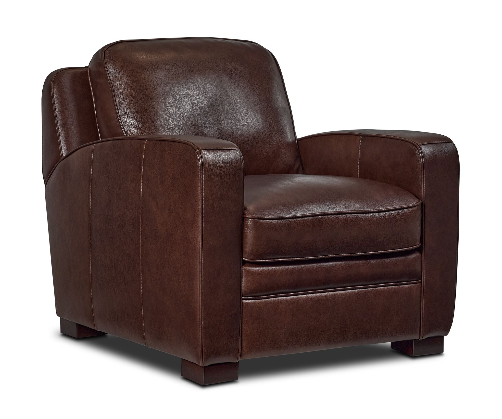 Wilmington Leather Sofa and Chair Set - Dark Brown