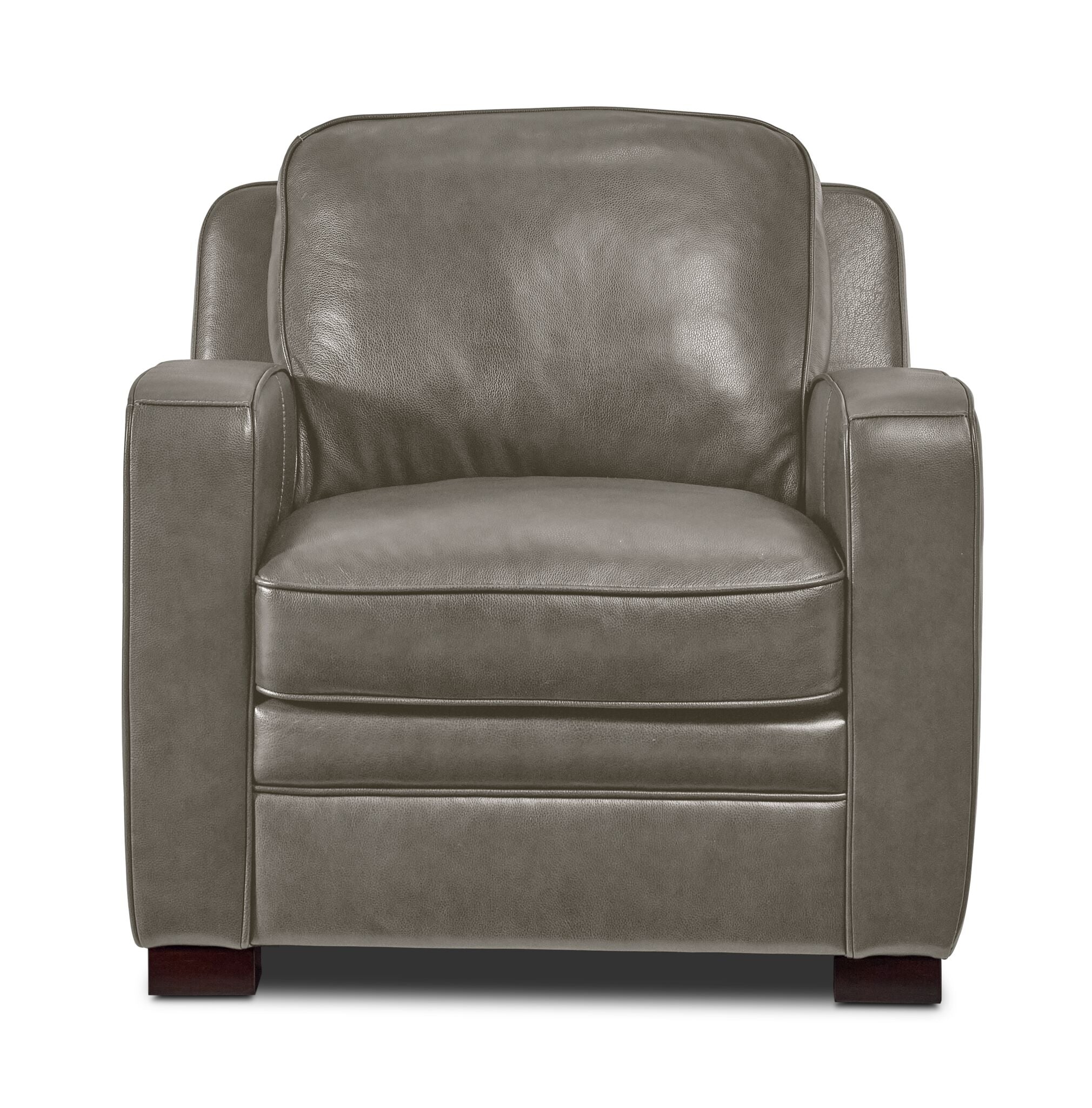 Wilmington Leather Chair - Light Grey