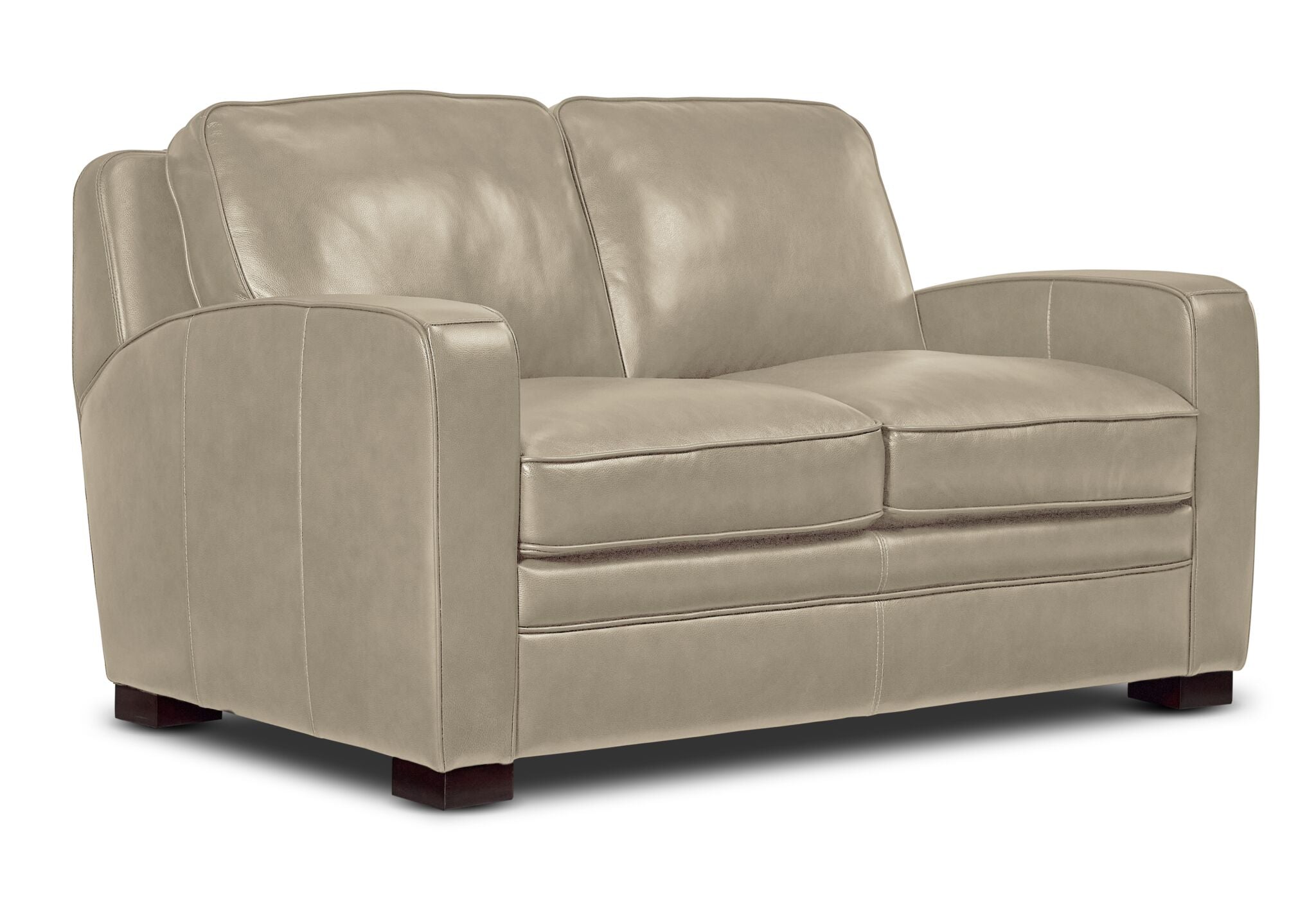 Wilmington Leather Sofa and Loveseat Set - Ivory