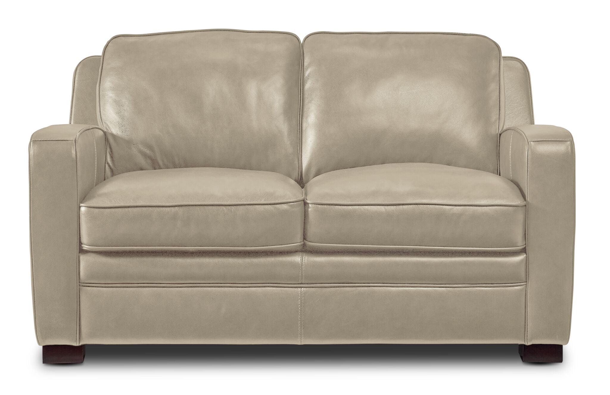 Wilmington Leather Loveseat - Ivory