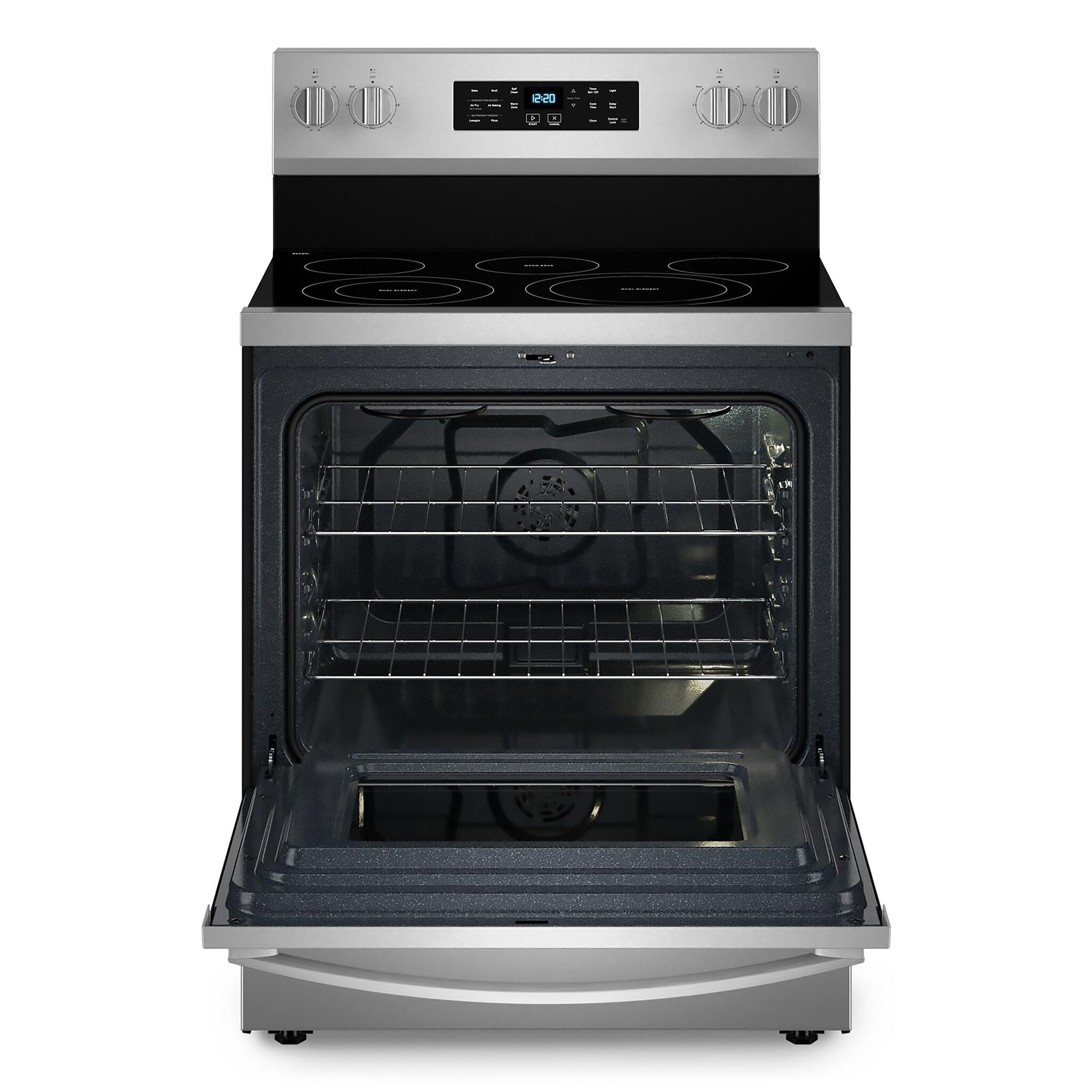 Whirlpool Fingerprint Resistant Stainless Kitchen Package with French Door Refrigerator, Electric Range & Built-In Dishwasher