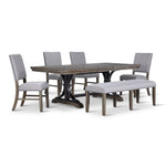 Yorkshire 6 - Piece Extendable Dining set - Warm Grey