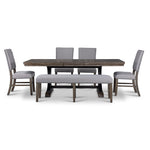Yorkshire 6 - Piece Extendable Dining set - Warm Grey