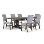 Yorkshire 7 - Piece Extendable Dining set - Warm Grey