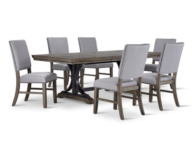 Yorkshire 7 - Piece Extendable Dining set - Warm Grey