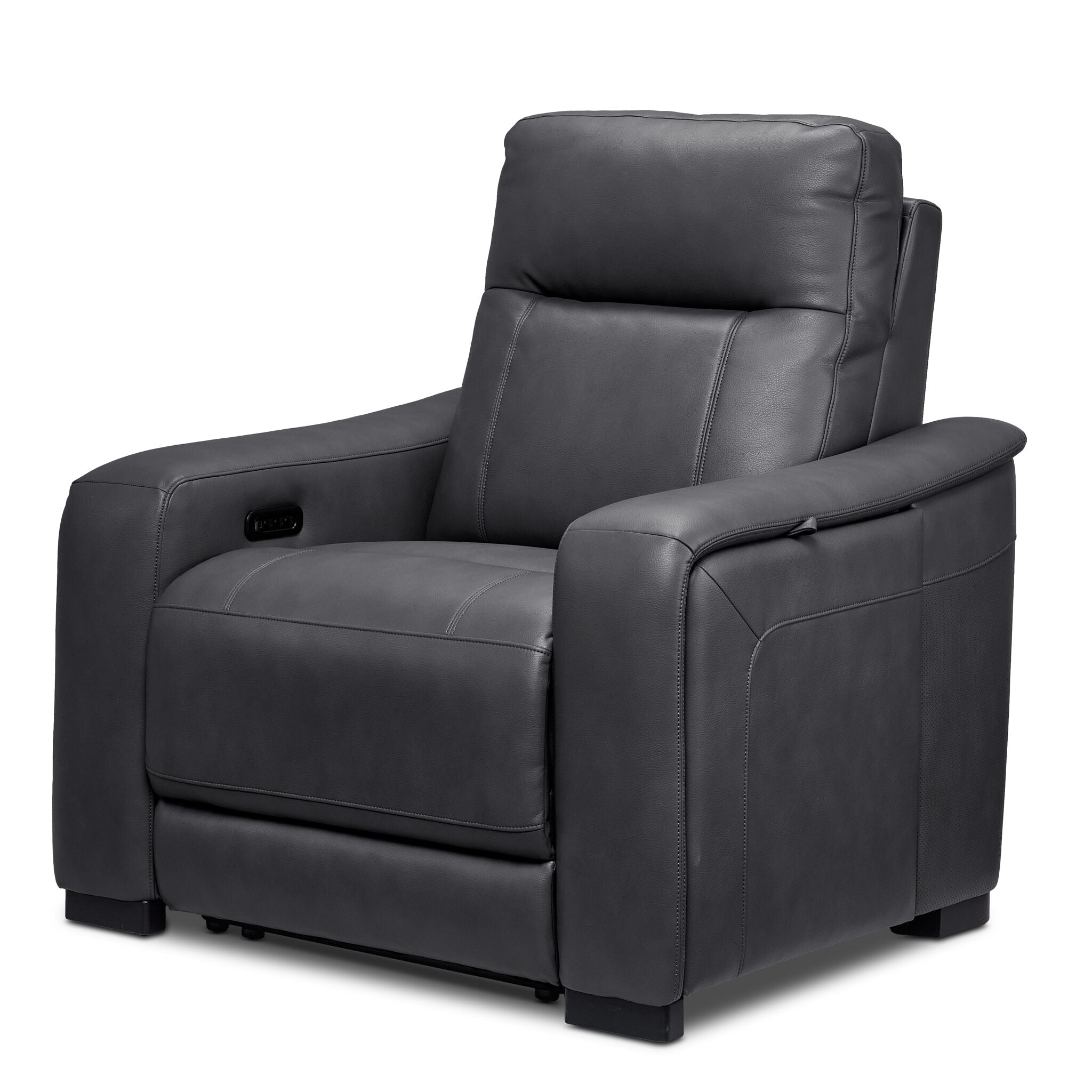 In Harmony - Zeppelin Power Reclining Sofa and Recliner Set- Dark Grey