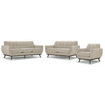 Ziva Sofa, Loveseat and Chair Set - Beige
