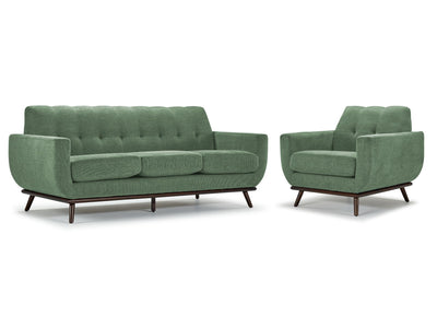Ziva Sofa and Chair Set - Green