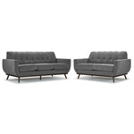 Ziva Sofa and Loveseat Set - Grey