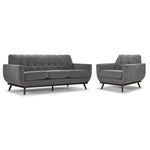 Ziva Sofa and Chair Set - Grey
