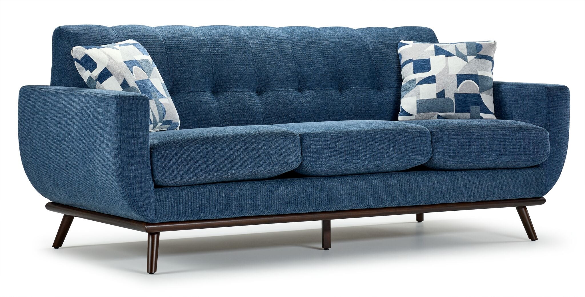 Ziva Sofa and Loveseat Set - Blue