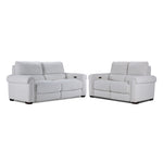 Zoey Power Reclining Sofa and Loveseat Set - Natural