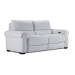 Zoey Power Reclining Sofa and Loveseat Set - Snow
