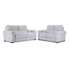 Zoey Power Reclining Sofa and Loveseat Set - Snow