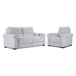 Zoey Power Reclining Sofa and Recliner Set - Snow