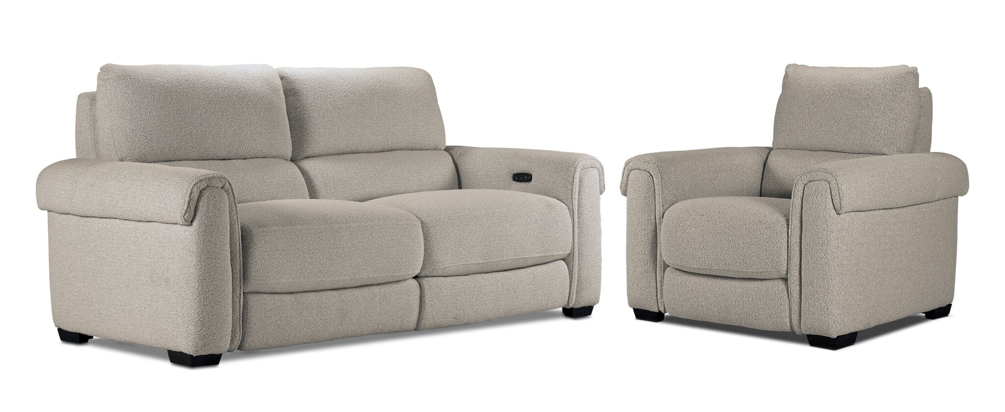 Zoey Power Reclining Sofa and Recliner Set - Birch