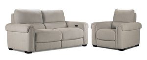 Zoey Power Reclining Sofa and Recliner Set - Birch