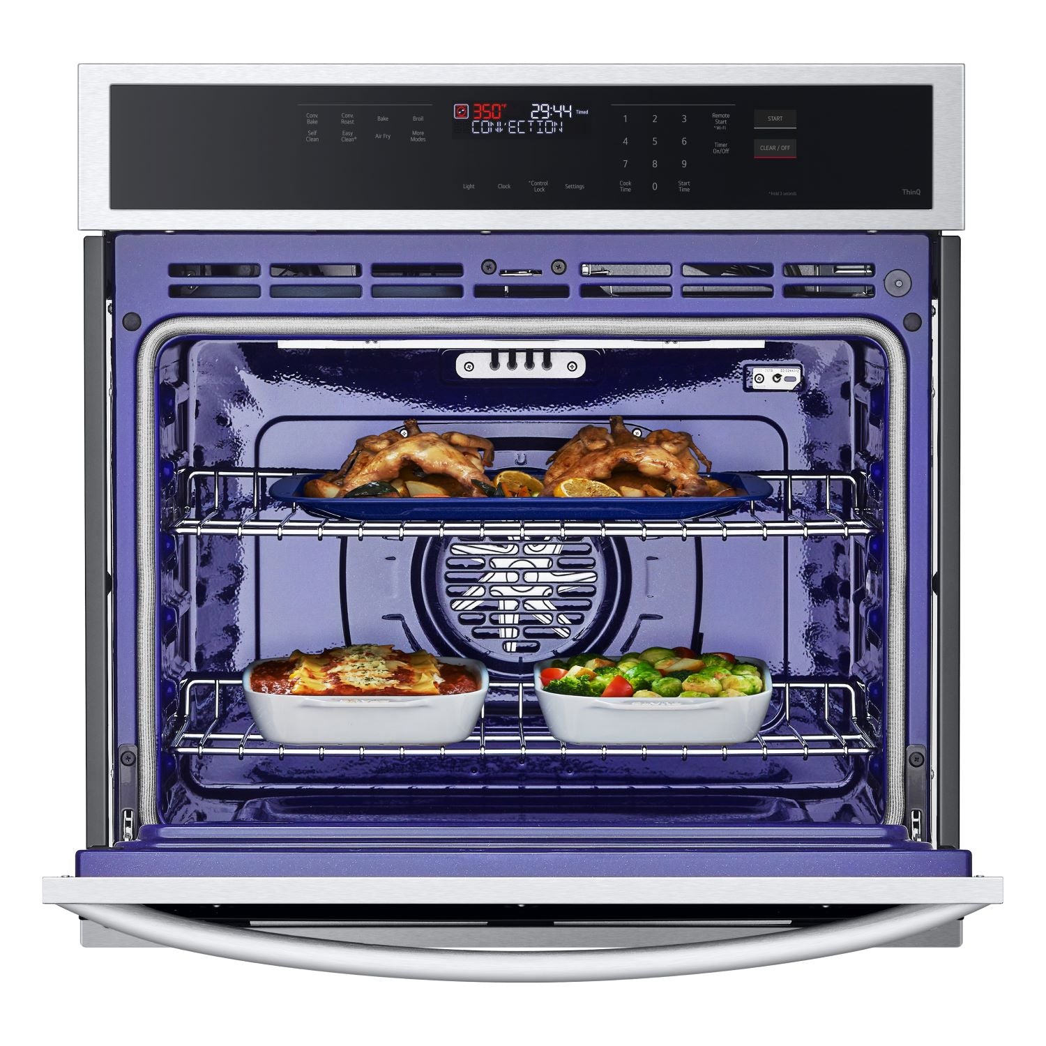 LG Stainless Steel 29.74" Smart Single Wall Oven with
Convection,Air Fry and EasyClean® (4.7 Cu. Ft.) - WSEP4723F