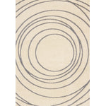 Sully 6'7" x 9'6" Circle Swirl Area Rug - Cream
