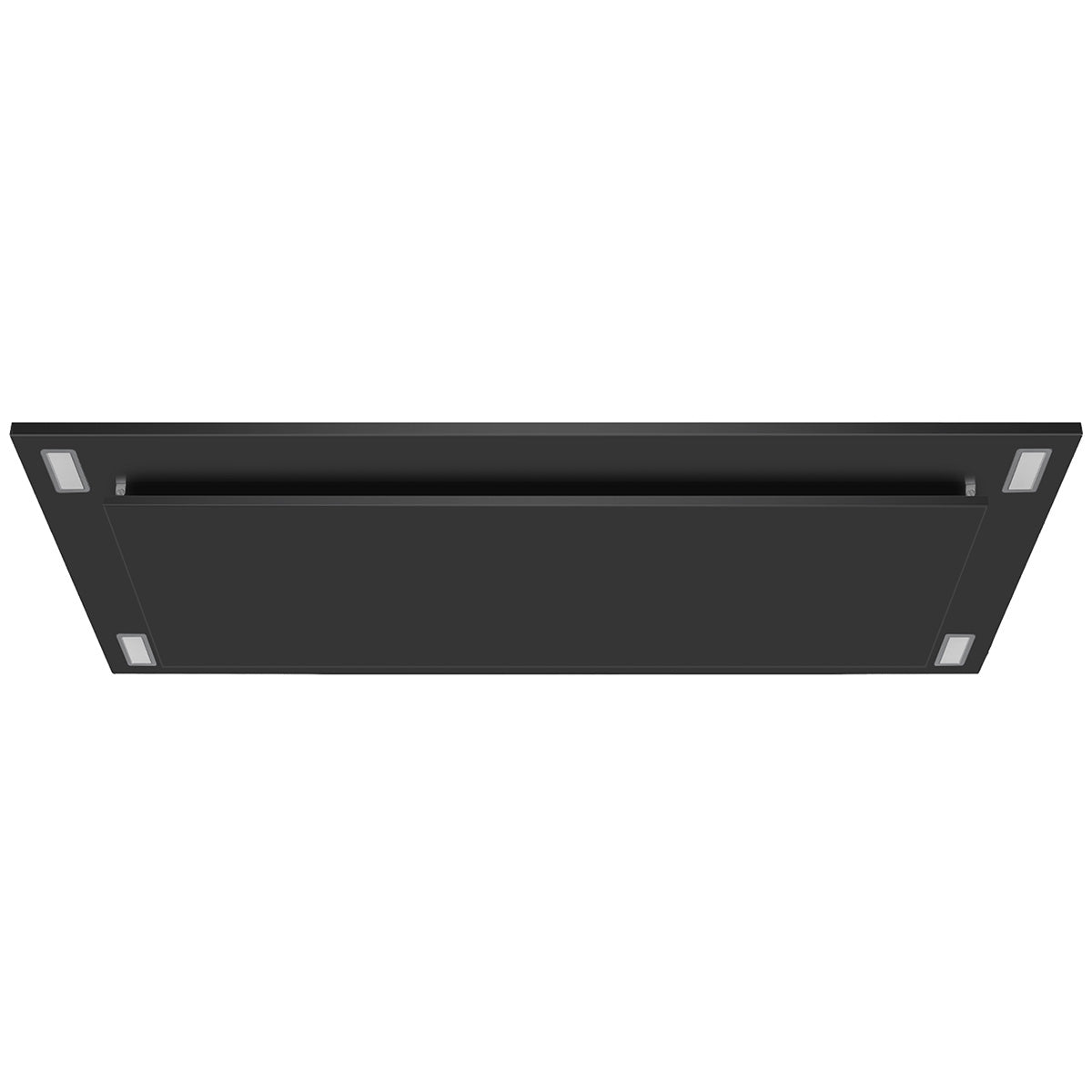 VICTORY Matte Black 600 CFM Flush Ceiling Range Hood - Sunset-BK