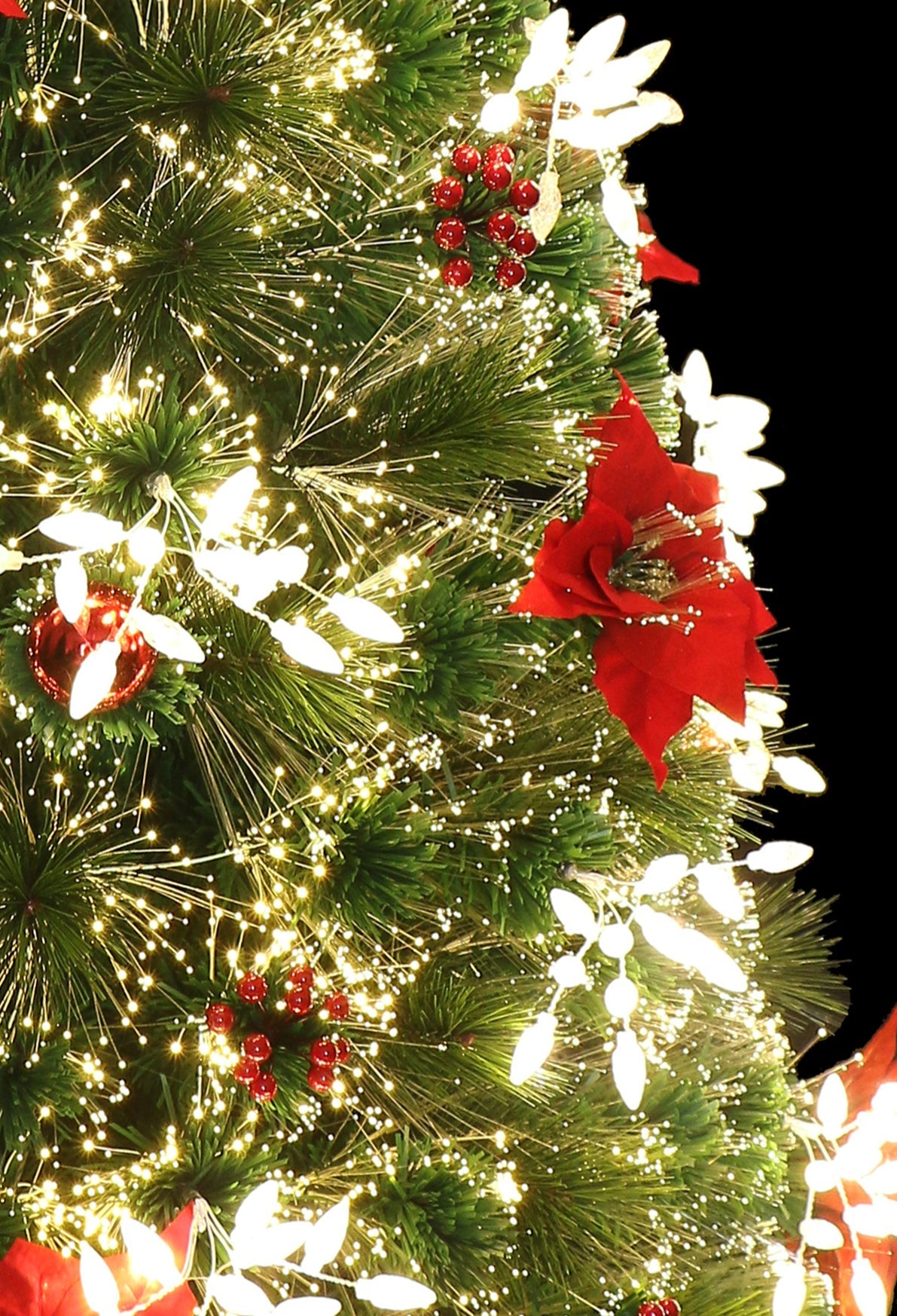 Oren 3ft Decorated Holiday Festive Fibre Optic Christmas Tree - Warm White