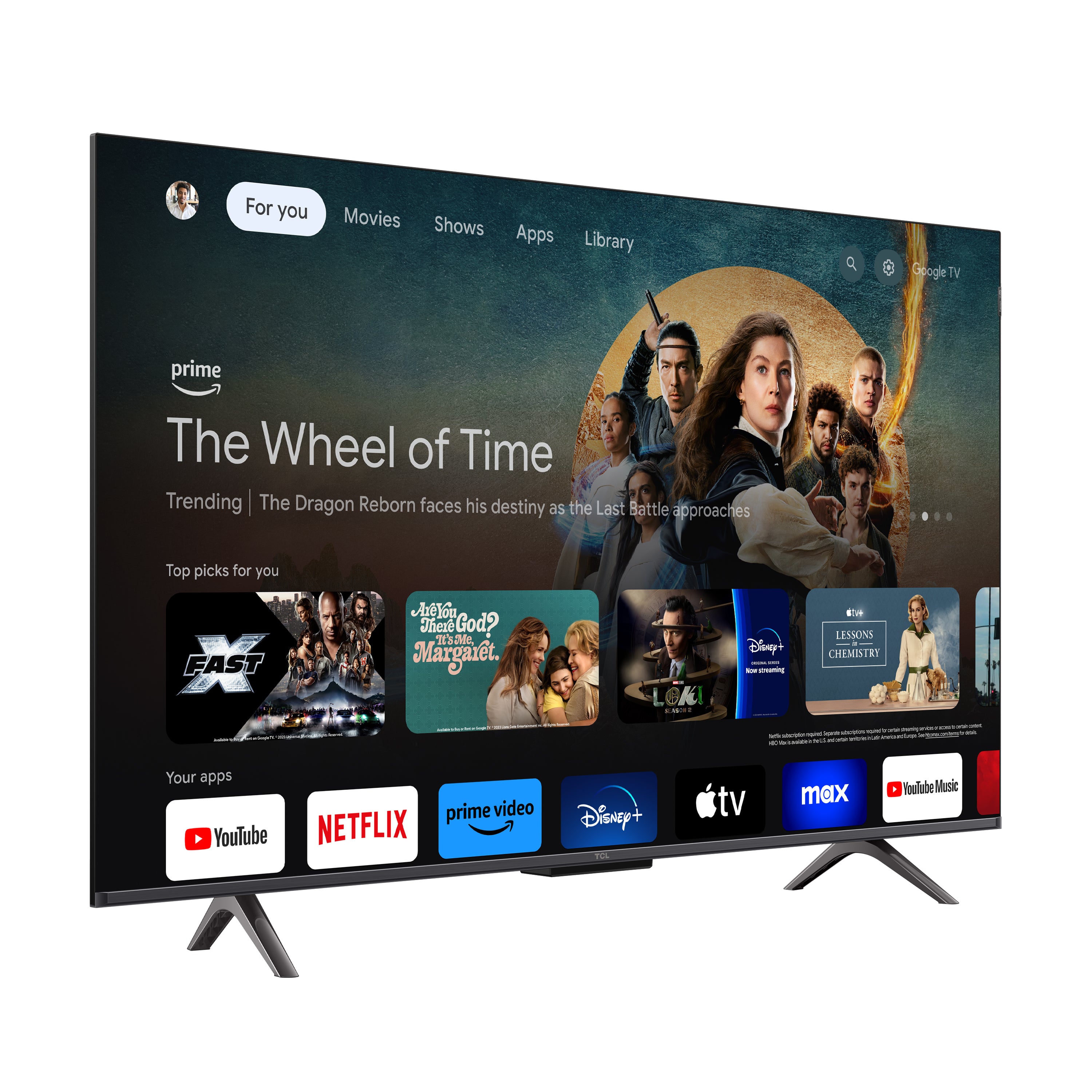 TCL 43" Q65 Class QLED 4K UHD HDR Smart TV with Google TV – 43Q651G-CA
