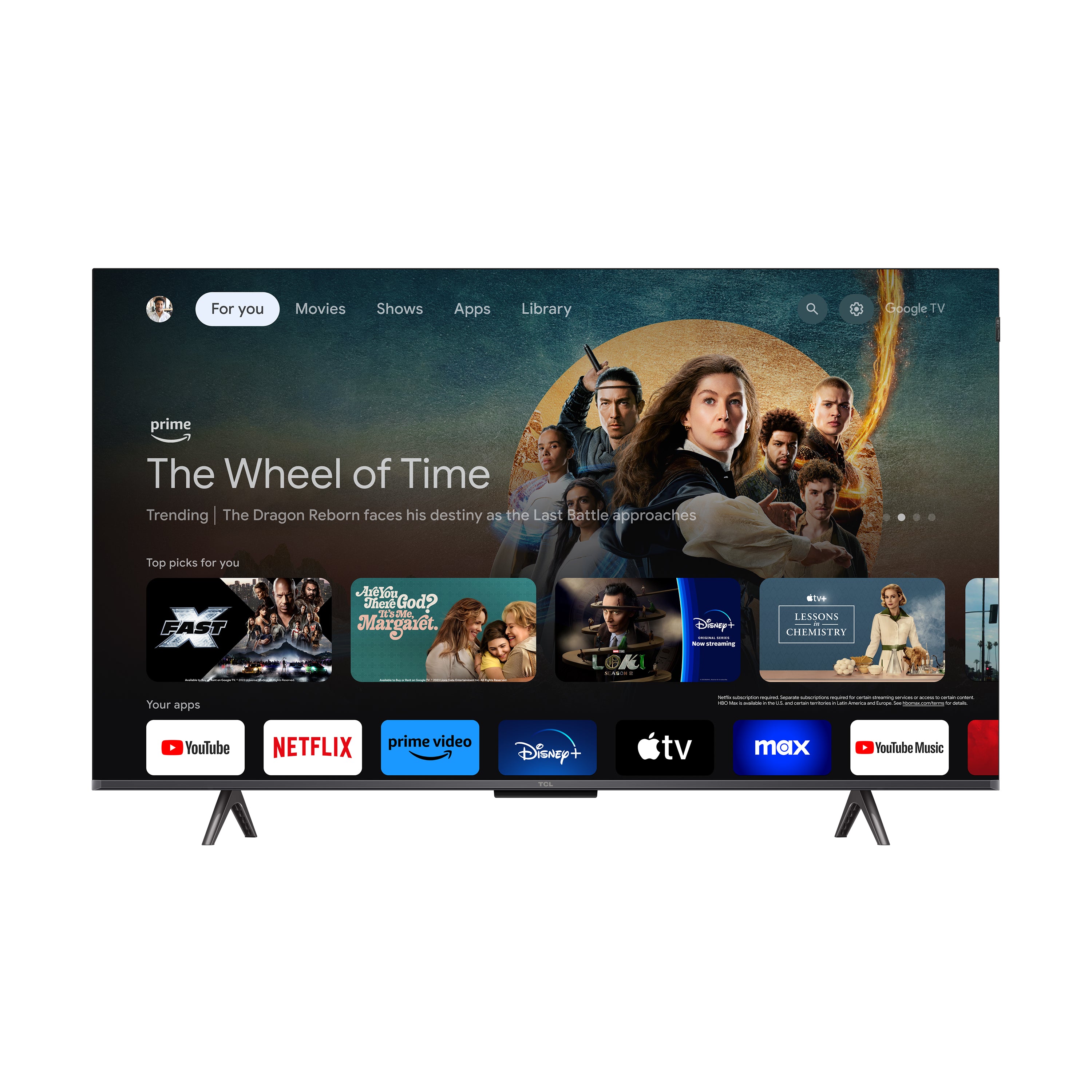 TCL 50" Q65 Class QLED 4K UHD HDR Smart TV with Google TV – 50Q651G-CA