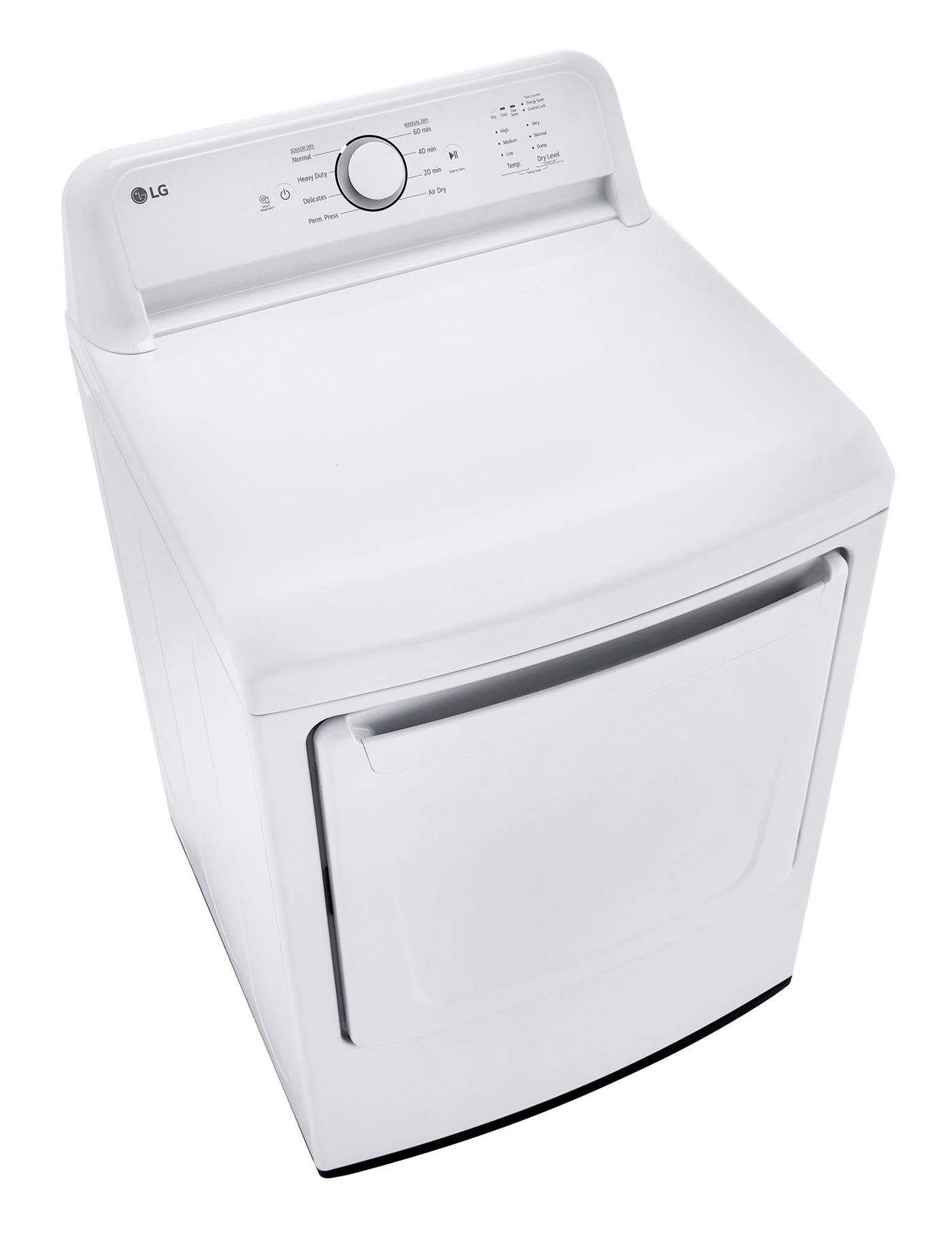 LG White Rear Control Energy Star Dryer with Sensor Dry (7.3 Cu. Ft) - DLE6100W
